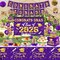 Graduation Party Decorations 2026 – Purple & Gold Class of 2026 Complete Kit | Backdrop, Banner, Balloons, Swirls, Pom Poms & Table Decor Set